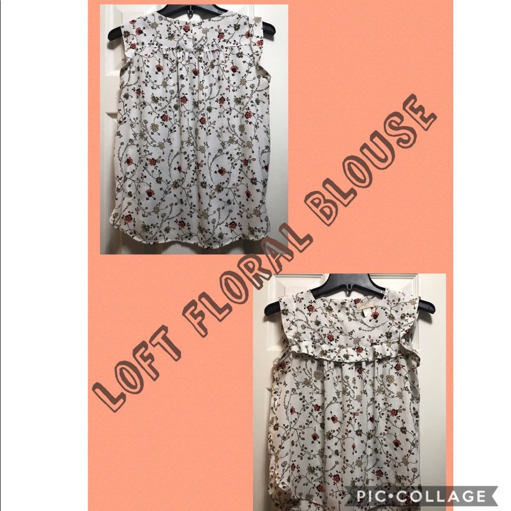 Womens “Loft” floral blouse (used,good condition)